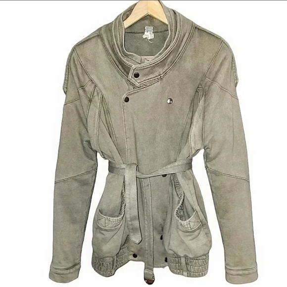 Free People Oversized Cotton Moto Jacket - Picture 2 of 4